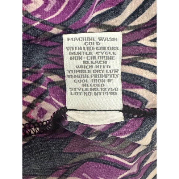 Dressbarn Purple Geometric Print Midi Dress Size 20W 2X Plus Sleeveless Stretch - Picture 7 of 7